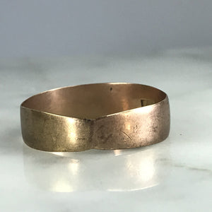 Vintage 14K Gold Wedding Band. Perfect Stacking Ring or Thumb Ring. Size 8 1/2. - Scotch Street Vintage