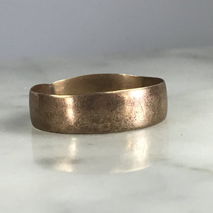 Vintage 14K Gold Wedding Band. Perfect Stacking Ring or Thumb Ring. Size 8 1/2. - Scotch Street Vintage