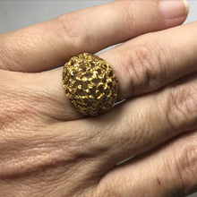 Load image into Gallery viewer, Vintage 18k Gold Dome Statement Ring. Size 5 1/4 US. 5.5 Grams. Circa 1970. One of a Kind Ring - Scotch Street Vintage
