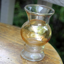 Load image into Gallery viewer, Vintage 1950 Amber Glass Bud Vase with Gold Leafing - Scotch Street Vintage