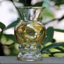 Load image into Gallery viewer, Vintage 1950 Amber Glass Bud Vase with Gold Leafing - Scotch Street Vintage