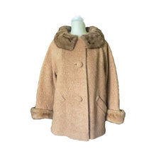 Load image into Gallery viewer, Vintage 1950s Brown Wool Coat with Fur Lined Collar and Cuffs by Lady Stanley. Warm Winter Jacket. - Scotch Street Vintage
