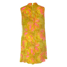 Load image into Gallery viewer, Vintage 1960s Chiffon GoGo Dress by Glenbrooke in a Yellow, Orange and Pink Floral Design. - Scotch Street Vintage