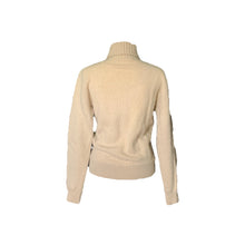 Load image into Gallery viewer, Vintage 1960s Chunky Cream Cable Knit Wool Sweater. Sustainable Fashion Traditional Winter Style. - Scotch Street Vintage