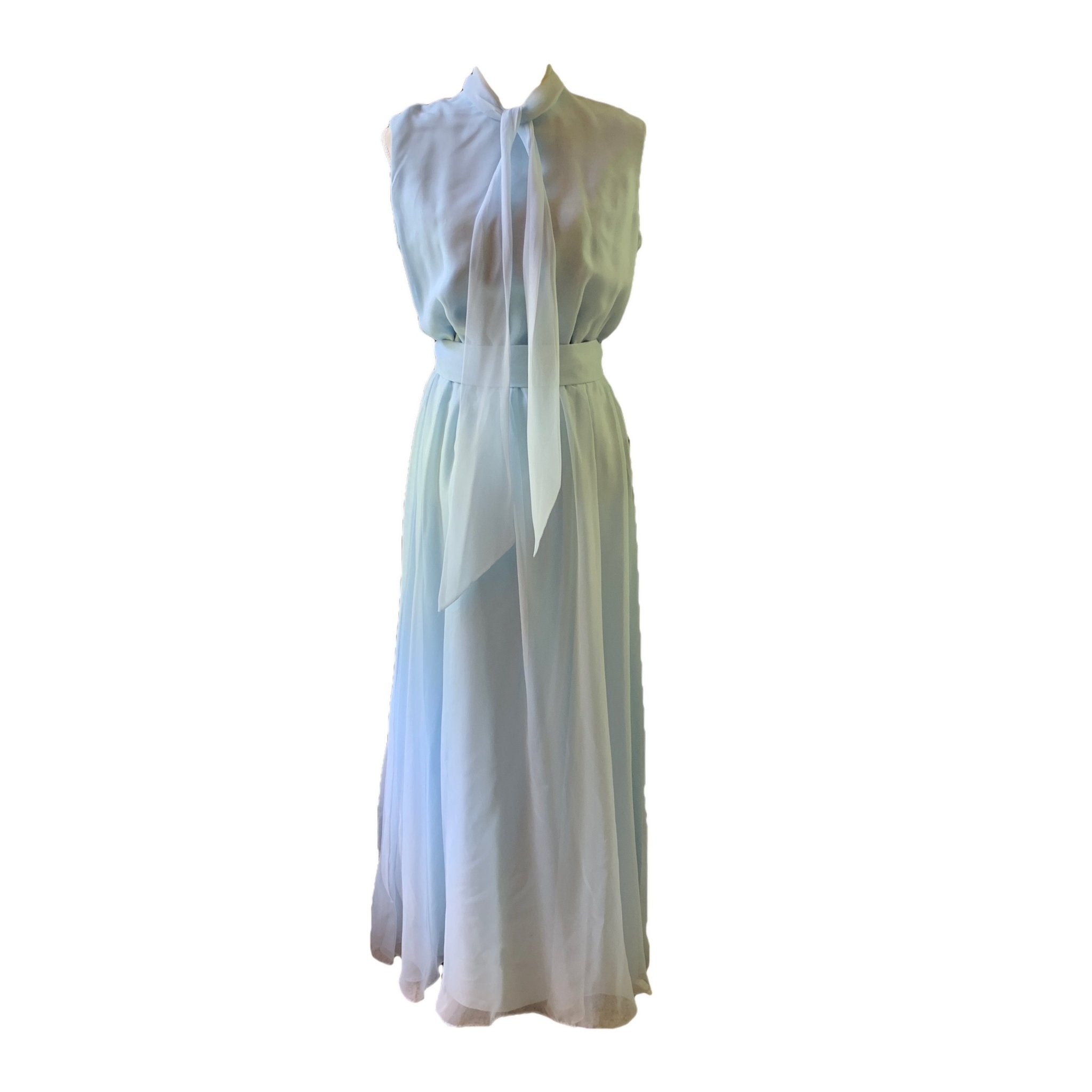 Vintage 1960s Jack Bryan Blue Chiffon Gown. Vintage Wedding or Festiva Vintage 1960s Jack Bryan Blue Chiffon Gown. Vintage Wedding or Festiva