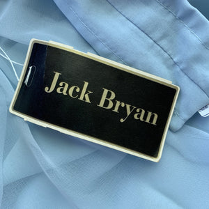Vintage 1960s Jack Bryan Blue Chiffon Gown. Vintage Wedding or Festival Dress - Scotch Street Vintage