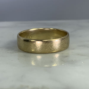 Vintage 1970s Men's Gold Wedding Band in Yellow Gold. Perfect Stacking or Thumb Ring. - Scotch Street Vintage