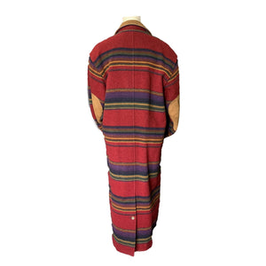 Vintage 1970s Southwestern Blanket Coat by Woolrich. Colorful Western Aztec Design Warm Outerwear. - Scotch Street Vintage