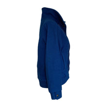 Load image into Gallery viewer, Vintage 1980s Blue Wool Bomber Jacket with Removable Capelet. Warm 2 in 1 Winter Coat. - Scotch Street Vintage