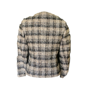 Vintage 1980s Wool Blazer by Pendleton in a Black and Gray Plaid Check. Sustainable Fashion. - Scotch Street Vintage