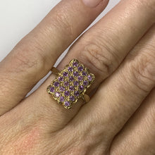Load image into Gallery viewer, Vintage Amethyst Cluster and Yellow Gold Ring. February Birthstone. 6th Anniversary Gift. - Scotch Street Vintage
