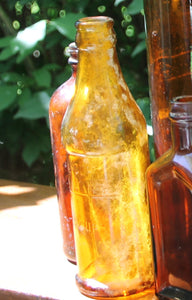 Vintage Apothecary Bottle. Amber Medical Measuring Glass Bottle. Home Decor. Home Decoration - Scotch Street Vintage
