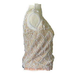 Vintage Art Deco Style Beaded Top from Sara's Imports. Silk with Sequins and Beads! - Scotch Street Vintage