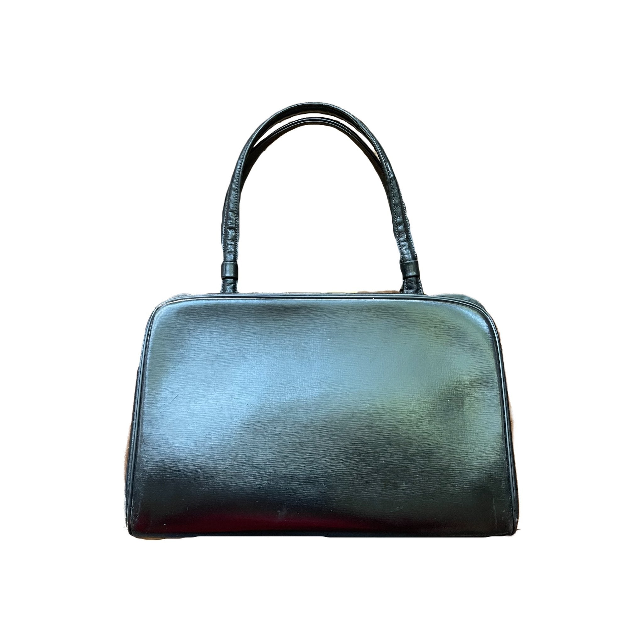 1950s Patent Leather Frame Handbag | Rock Follies Vintage