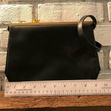 Load image into Gallery viewer, Vintage Black Leather Purse / Handbag by Koret. Gold Tone Hardware. 1950s Bag. Made in the USA. - Scotch Street Vintage