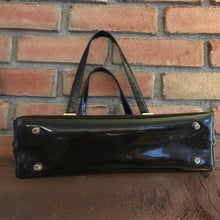 Load image into Gallery viewer, Vintage Black Patent Leather Handbag by Koret. 1950s Purse. Red Leather Interior. - Scotch Street Vintage
