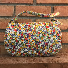 Load image into Gallery viewer, Vintage Black Saks Fifth Avenue Coblentz Purse. Yellow Red and Blue Floral Clutch. Circa 1950s. - Scotch Street Vintage