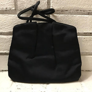 Vintage Black Satin Clutch. Coblentz Evening Bag. Saks Fifth Avenue Purse. Circa 1950 Bag. - Scotch Street Vintage