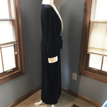 Load image into Gallery viewer, Vintage Black Velvet Coat with Cream Silk Lining by Christian Dior. Upcycled Vintage Clothing. - Scotch Street Vintage