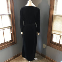 Load image into Gallery viewer, Vintage Black Velvet Coat with Cream Silk Lining by Christian Dior. Upcycled Vintage Clothing. - Scotch Street Vintage