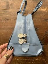 Load image into Gallery viewer, Vintage Blue Handbag from Puma. Mini Bowling or Gym Bag Style. Preppy Purse perfect for Fall. - Scotch Street Vintage