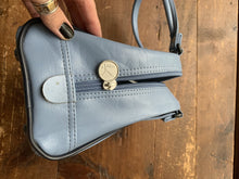 Load image into Gallery viewer, Vintage Blue Handbag from Puma. Mini Bowling or Gym Bag Style. Preppy Purse perfect for Fall. - Scotch Street Vintage
