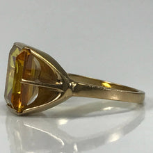 Load image into Gallery viewer, Vintage Citrine Ring. 10K Yellow Gold. Unique Engagement Ring. November Birthstone. 13th Anniversary - Scotch Street Vintage