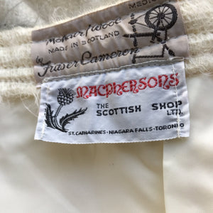 Vintage Cream Mohair Outfit with Skirt, Cape and Beret from Macpherson's of Scotland. - Scotch Street Vintage