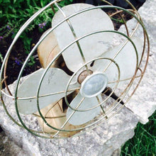 Load image into Gallery viewer, Vintage Desk Fan by Wizard Husky. Home Decor. Office Decoration. Mid Century Modern. Industrial Chic. Steampunk - Scotch Street Vintage