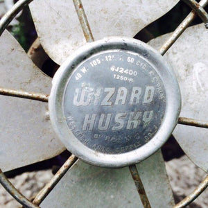 Vintage Desk Fan by Wizard Husky. Home Decor. Office Decoration. Mid Century Modern. Industrial Chic. Steampunk - Scotch Street Vintage