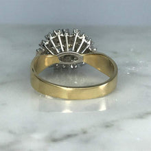Load image into Gallery viewer, Vintage Diamond Cluster Cocktail Ring in 14K Gold. Unique Engagement Ring. April Birthstone. - Scotch Street Vintage