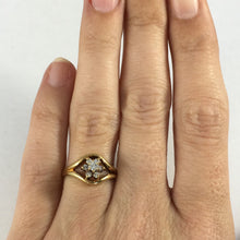 Load image into Gallery viewer, Vintage Diamond Cluster Ring. 14K Gold. April Birthstone. 10 Year Anniversary. - Scotch Street Vintage