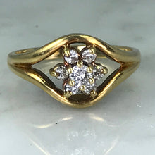 Load image into Gallery viewer, Vintage Diamond Cluster Ring. 14K Gold. April Birthstone. 10 Year Anniversary. - Scotch Street Vintage