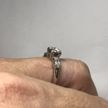 Load image into Gallery viewer, Vintage Diamond Engagement Ring. 14K White Gold. April Birthstone. 10 Year Anniversary - Scotch Street Vintage
