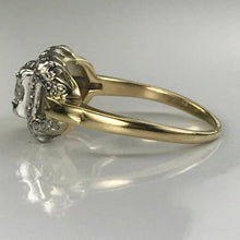 Load image into Gallery viewer, Vintage Diamond Engagement Ring. Art Deco Ring by Jabel. 14K Gold. April Birthstone. - Scotch Street Vintage