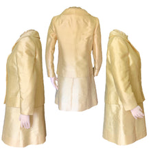 Load image into Gallery viewer, Vintage Dress and Jacket in Yellow with a Jewelled Collar by Jack Bryan. Mother of the Bride Wedding Attire. - Scotch Street Vintage