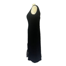 Load image into Gallery viewer, Vintage Elegant Black Velvet Cocktail Dress by Miss Elliette with a Satin Bow Accent. Formal Black Tie Attire. - Scotch Street Vintage