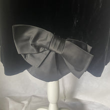 Load image into Gallery viewer, Vintage Elegant Black Velvet Cocktail Dress by Miss Elliette with a Satin Bow Accent. Formal Black Tie Attire. - Scotch Street Vintage
