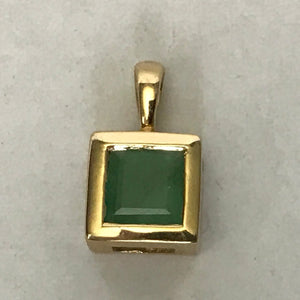 Vintage Emerald Pendant. 14K Gold. May Birthstone. 20th Anniversary Gift. Appraised. - Scotch Street Vintage
