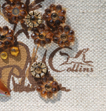 Load image into Gallery viewer, Vintage Enid Collins Clutch / Purse / Handbag with Brown Amber and Orange Jewel Embellished Mushroom Design. Fashion Collectible. - Scotch Street Vintage