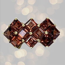 Load image into Gallery viewer, Vintage Garnet Cluster Ring in a 10k Yellow Gold Setting. January Birthstone. 2 Year Anniversary. - Scotch Street Vintage