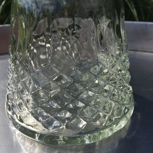 Vintage Glass Decanter. Large Ornate Pressed Glass Wine or Liquor Bottle. Barware. - Scotch Street Vintage