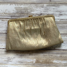 Load image into Gallery viewer, Vintage Gold Lame Clutch. 1960s Evening Bag. Glamorous Gold Purse. Vintage Fashion. - Scotch Street Vintage