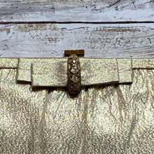 Load image into Gallery viewer, Vintage Gold Lame Clutch. 1960s Evening Bag. Glamorous Gold Purse. Vintage Fashion. - Scotch Street Vintage