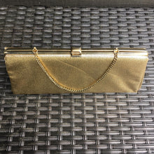 Load image into Gallery viewer, Vintage Gold Lame Clutch. Gold Tone Clasp Closure. 1980s Vintage Fashion. - Scotch Street Vintage