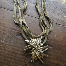 Load image into Gallery viewer, Vintage Gold Tone Mesh Rope Necklace by Hattie Carnegie. So Long Wear 5+ Ways! - Scotch Street Vintage