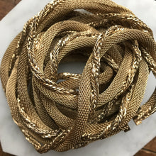 Load image into Gallery viewer, Vintage Gold Tone Mesh Rope Necklace by Hattie Carnegie. So Long Wear 5+ Ways! - Scotch Street Vintage