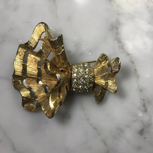 Vintage Hattie Carnegie Brooch. Asymmetrical Bow quite a statement piece. Possible Necklace? - Scotch Street Vintage