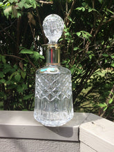 Load image into Gallery viewer, Vintage Lead Crystal Decanter by Leonard with Gold Plated Neck. Etched Diamond Pattern. Glassware. Barware. Tableware. 15th Anniversary Gift - Scotch Street Vintage