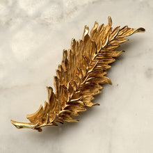 Load image into Gallery viewer, Vintage Leaf Brooch by Hattie Carnegie. Shawl Closure or Sweater Clip or Repurpose to a Statement Necklace. - Scotch Street Vintage